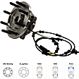 2014-2018 Ram 2500 - Front, Driver and Passenger Side Wheel Hub, 8 Lugs, With Bearing, With Sensor