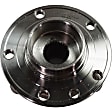 Front, Driver and Passenger Side Wheel Hub, 5 Lugs, With Bearing