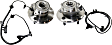 Rear, Driver and Passenger Side Wheel Hub, 5 Lugs, With Bearing