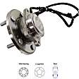 Rear, Driver and Passenger Side Wheel Hub, 5 Lugs, With Bearing, With Sensor, FWD, 3.6L, 6Cyl