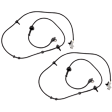 Front, Driver and Passenger Side ABS Speed Sensors, 4WD
