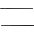 Non-wrap, Driver and Passenger Side Bed Rail Caps, Black, Plastic, 6 Ft. Bed