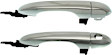 Front and Rear, Driver and Passenger Side Exterior Door Handles, Chrome, Driver Side - With Key Hole; Passenger Side - Without Key Hole
