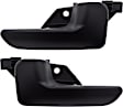 Front, Driver and Passenger Side Interior Door Handles, Textured Black, Without Key Hole