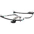 Front, Driver and Passenger Side Power Window Regulator, Without Motor
