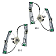 2016 Dodge Durango - Front, Driver and Passenger Side Power Window Regulator, With Motor