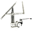 Front and Rear, Driver and Passenger Side Power Window Regulator, With Motor