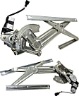 Rear, Driver and Passenger Side Power Window Regulator, With Motor
