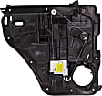 Rear, Driver and Passenger Side Power Window Regulator, With Motor