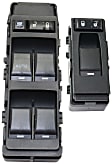 2009 Chrysler 300 - Front, Driver and Passenger Side Window Switch, Without Automatic Down, Black