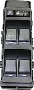 2009 Chrysler 300 - Front, Driver and Passenger Side Window Switch, Without Automatic Down, Black