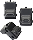 Front, Passenger Side, Rear, Driver and Passenger Side Window Switches, Black, 1-Button