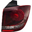 Passenger Side, Inner and Outer Tail Lights, with Bulbs, Halogen/LED Combo, Mounts On Liftgate