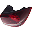 Passenger Side, Inner and Outer Tail Lights, with Bulbs, Halogen/LED Combo, Mounts On Liftgate