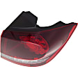 Driver Side, Inner And Outer Halogen/LED Combo Tail Light, With bulb(s), OE Replacement
