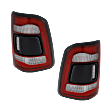 Driver and Passenger Side LED Tail Light, With bulb(s), OE Replacement