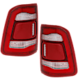 Driver and Passenger Side LED Tail Light, With bulb(s), OE Replacement