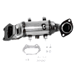 2011-2014 Dodge Avenger - Front, Driver and Passenger Side Catalytic Converters, 3.6L Engine, Except AWD, Federal EPA, 46-State Cannot ship to/installed in vehicles purchased in CA/CO/NY/ME