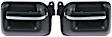 Front, Driver and Passenger Side Interior Door Handles, Black, Front Driver Side - Without Door Lock Hole; Front Passenger Side - With Door Lock Hole