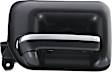 Front, Driver and Passenger Side Interior Door Handles, Black, Front Driver Side - Without Door Lock Hole; Front Passenger Side - With Door Lock Hole