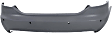 2006-2008 Audi A6 - Sedan Front and Rear Primed Bumper Cover Base 3.2L, 6Cyl, Front Bumper Cover - Without parking aid sensor holes; Rear Bumper Cover - With parking aid sensor holes