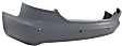 2006-2008 Audi A6 - Sedan Front and Rear Primed Bumper Cover Base 3.2L, 6Cyl, Front Bumper Cover - Without parking aid sensor holes; Rear Bumper Cover - With parking aid sensor holes