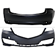 Front and Rear Primed Bumper Cover CAPA Certified