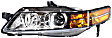 Driver and Passenger Side Headlights, without Bulbs, Halogen, Sedan