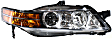 Driver and Passenger Side Headlights, without Bulbs, Halogen, Sedan