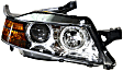Driver and Passenger Side Headlights, without Bulbs, Halogen, Sedan