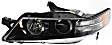 Driver and Passenger Side Headlights, without Bulbs, Halogen, Sedan