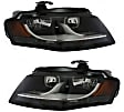2009-2012 Audi A4 Quattro - Driver and Passenger Side Halogen Headlight, With bulb(s), OE Replacement