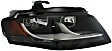 2009-2012 Audi A4 Quattro - Driver and Passenger Side Halogen Headlight, With bulb(s), OE Replacement
