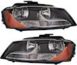 Driver and Passenger Side Halogen Headlight, With bulb(s), OE Replacement