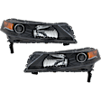 Driver and Passenger Side Headlights, without Bulbs, HID/Xenon, OE comparable, CAPA Certified
