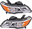 Driver and Passenger Side Headlights, without Bulbs, HID/Xenon, OE comparable