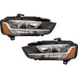 2014 Audi A4 - Driver and Passenger Side Halogen Headlight, With bulb(s),  mfrbodycodename : B8, 4th Generation, OE Replacement, Sedan