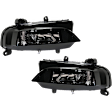 Front, Driver and Passenger Side Fog Lights, With bulb(s), For Models With S-Line Package, CAPA CERTIFIED