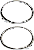 Front, Driver and Passenger Side Fog Light Trims, Chrome