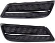 Fog Light Cover - Front, Driver and Passenger Side, Black and Chrome