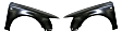 Front, Driver and Passenger Side Fenders, With mudguard provision and turn signal light hole