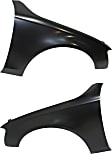 Front, Driver and Passenger Side Fenders, Without turn signal light hole, CAPA CERTIFIED