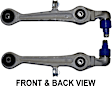 Front, Driver and Passenger Side, Lower, Frontward Control Arm