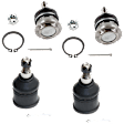 Front, Driver and Passenger Side, Upper and Lower Ball Joints