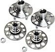 4-Wheel Set Front and Rear, Driver and Passenger Side Wheel Hubs, without Bearing, Japan Built Vehicle