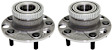 2-Wheel Set Wheel Hubs, With Bearing, 50-teeth tone ring; 3.31 in. ABS Tone Ring Diameter, For Models with ABS Ring