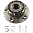 Rear, Driver and Passenger Side Wheel Hub, 5 Lugs, With Bearing