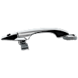 2012 Acura MDX - Front, Driver and Passenger Side Chrome Exterior Door Handle, Driver Side - With Key Hole; Passenger Side - Without Key Hole
