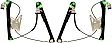 Front, Driver and Passenger Side Power Window Regulator, Without Motor