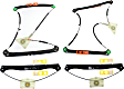 Front and Rear, Driver and Passenger Side Power Window Regulator, Without Motor